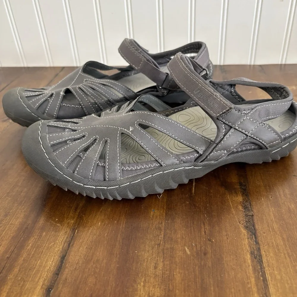 JSport Jambu Poppy Grey Sport Hiking Sandals Closed Toe Womens Size 9 M